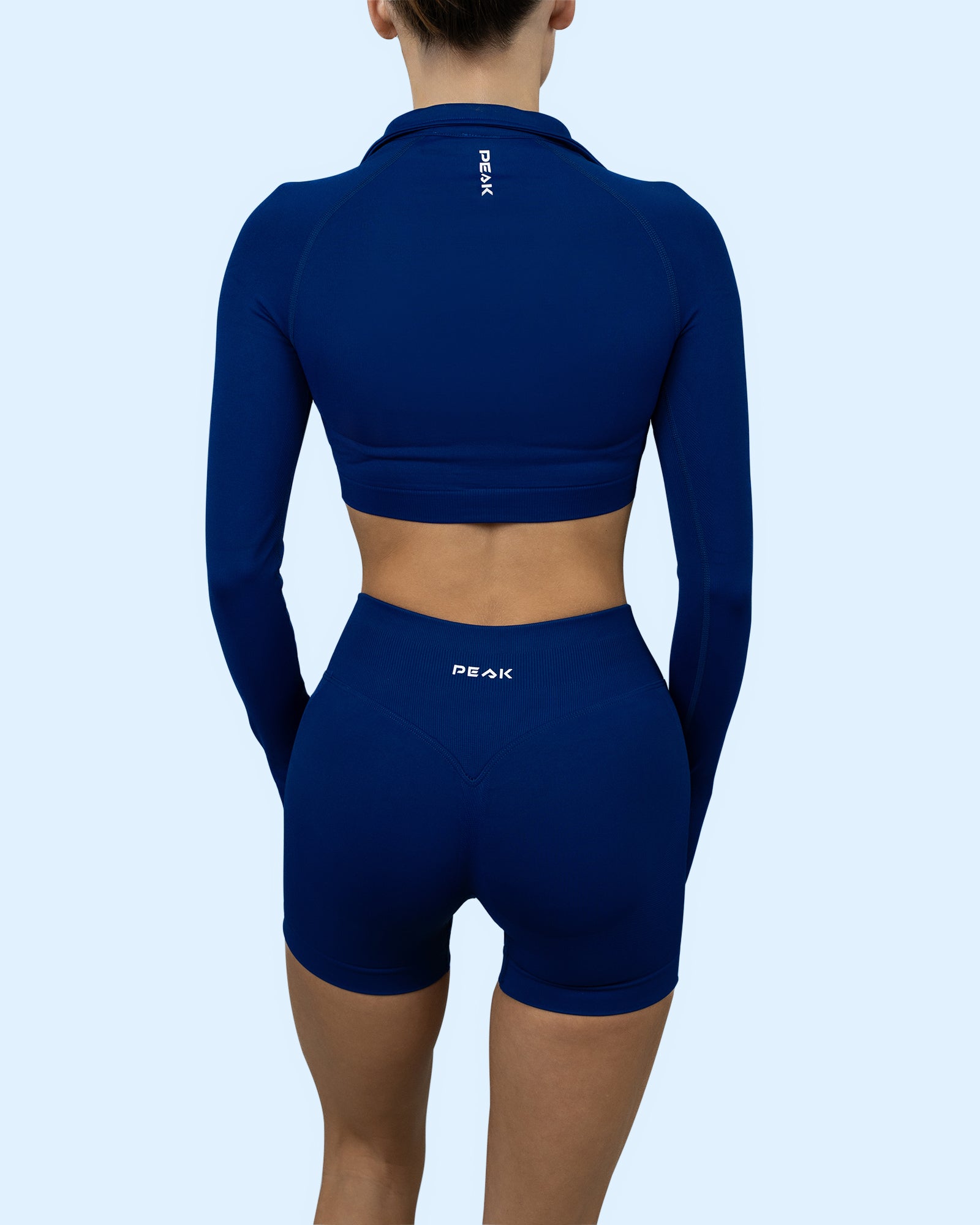 Ember Cropped Zip Top - Sapphire