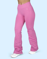 Exceed Flared Leggings - Pastel Pink