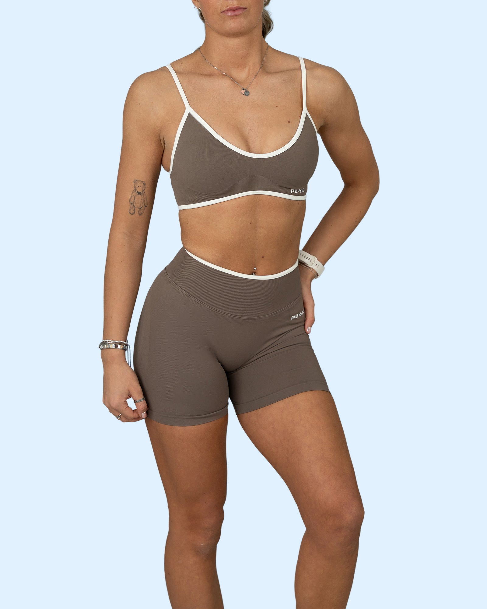 Aurelle Sports Bra - Taupe Brown