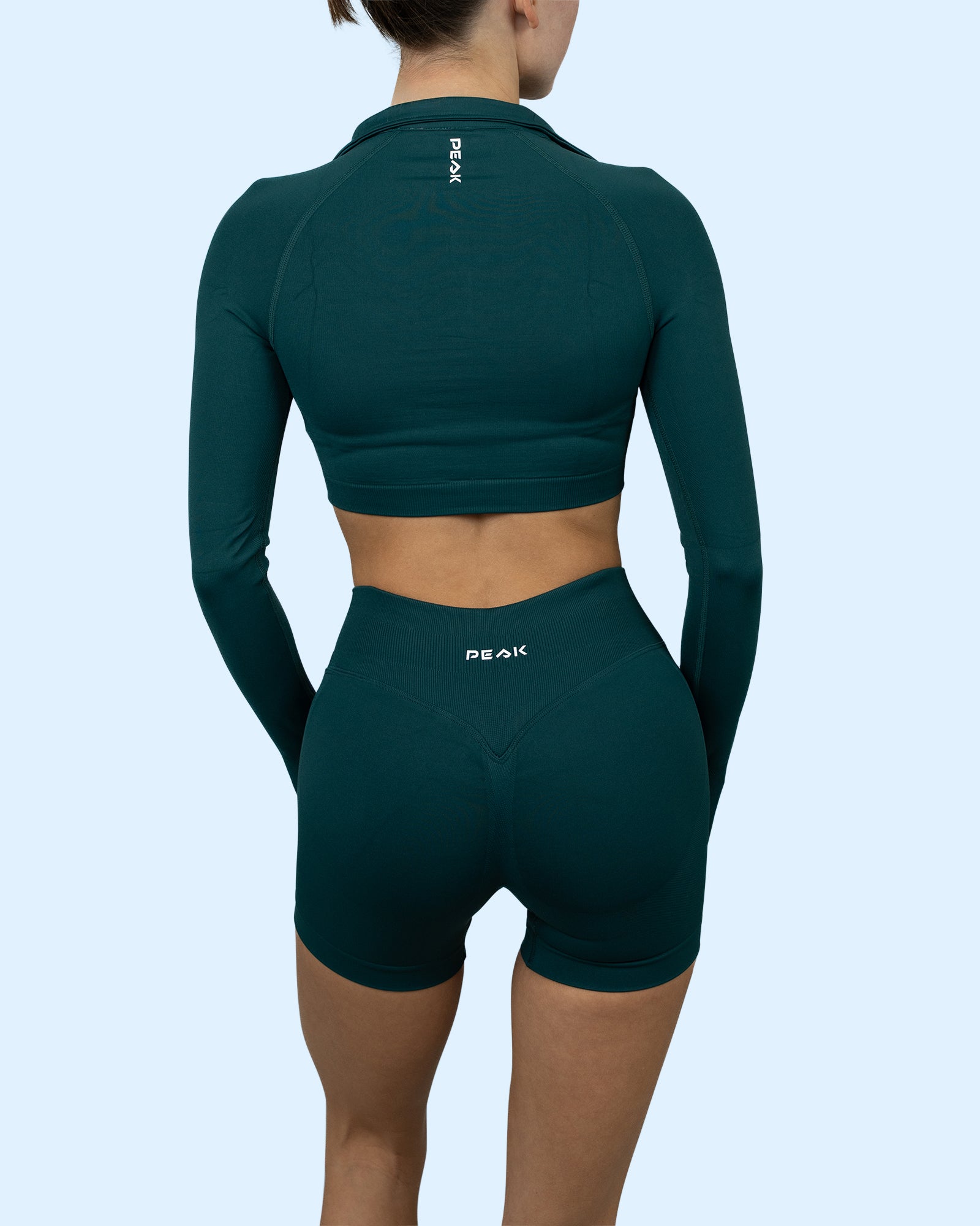 Ember Cropped Zip Top - Emerald