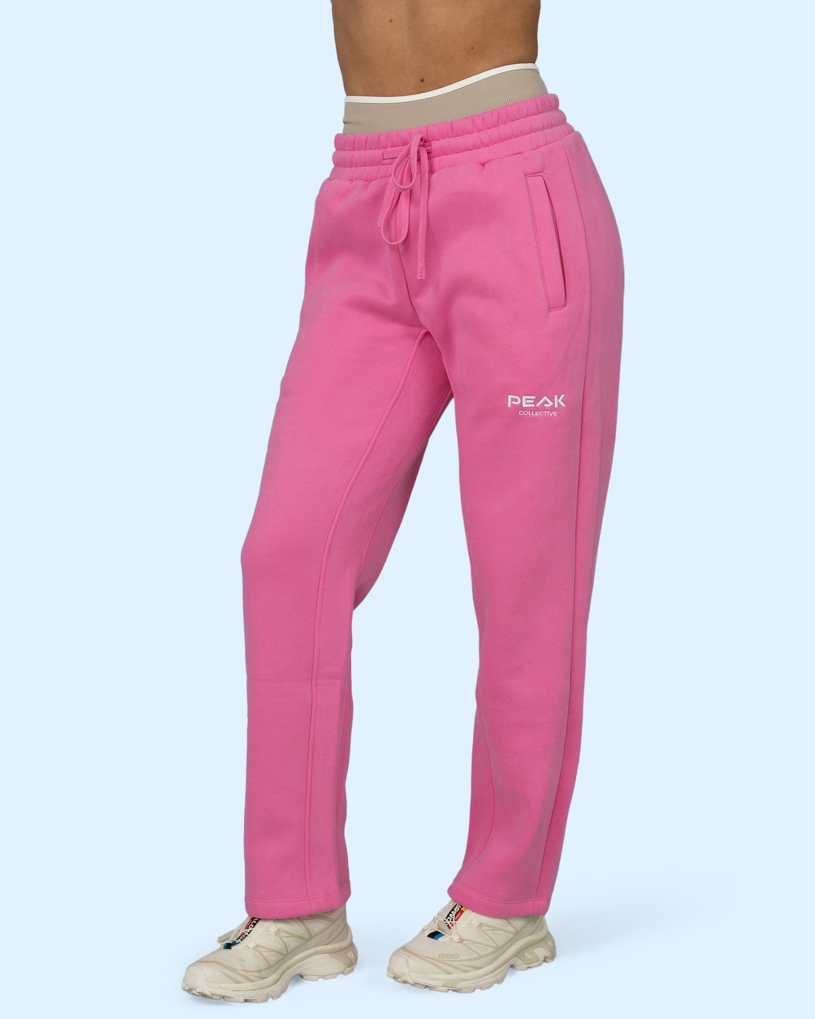 PEAK Collective Fitted Joggers – Barbie Pink